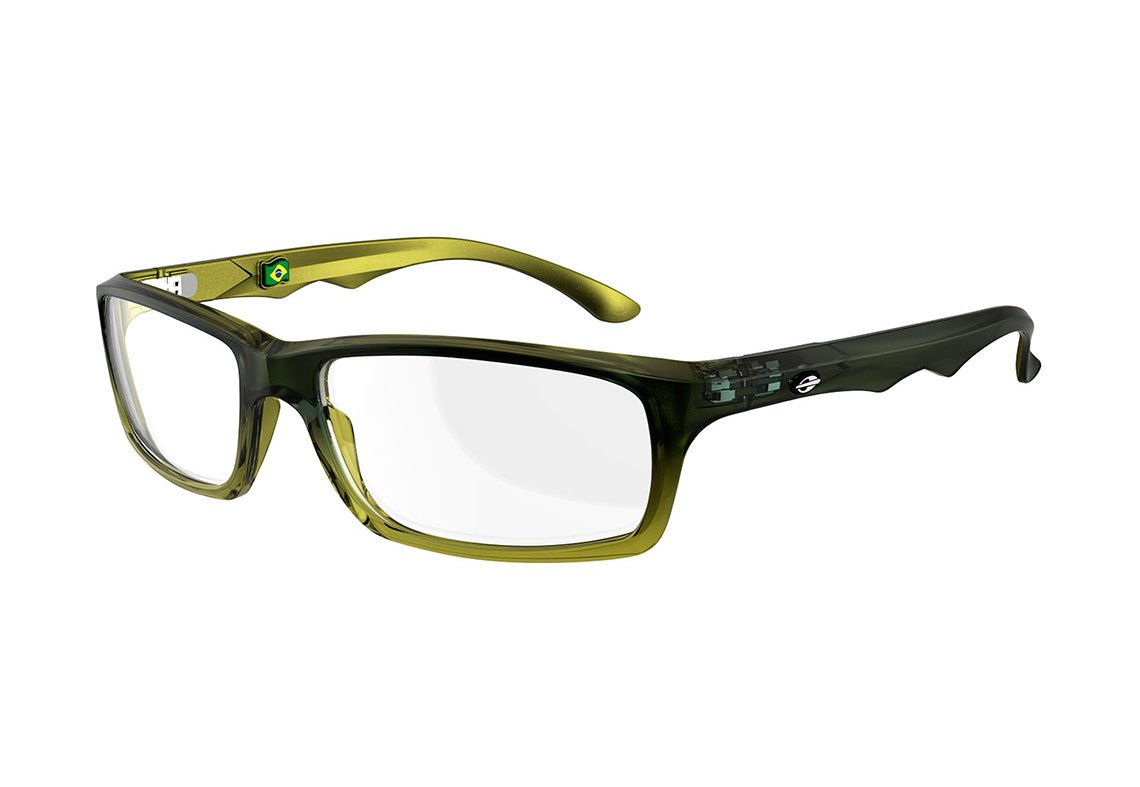 Óculos de Grau Mormaii Viper Infantil Verde Degradê Brilho Lente 5,0 Cm
