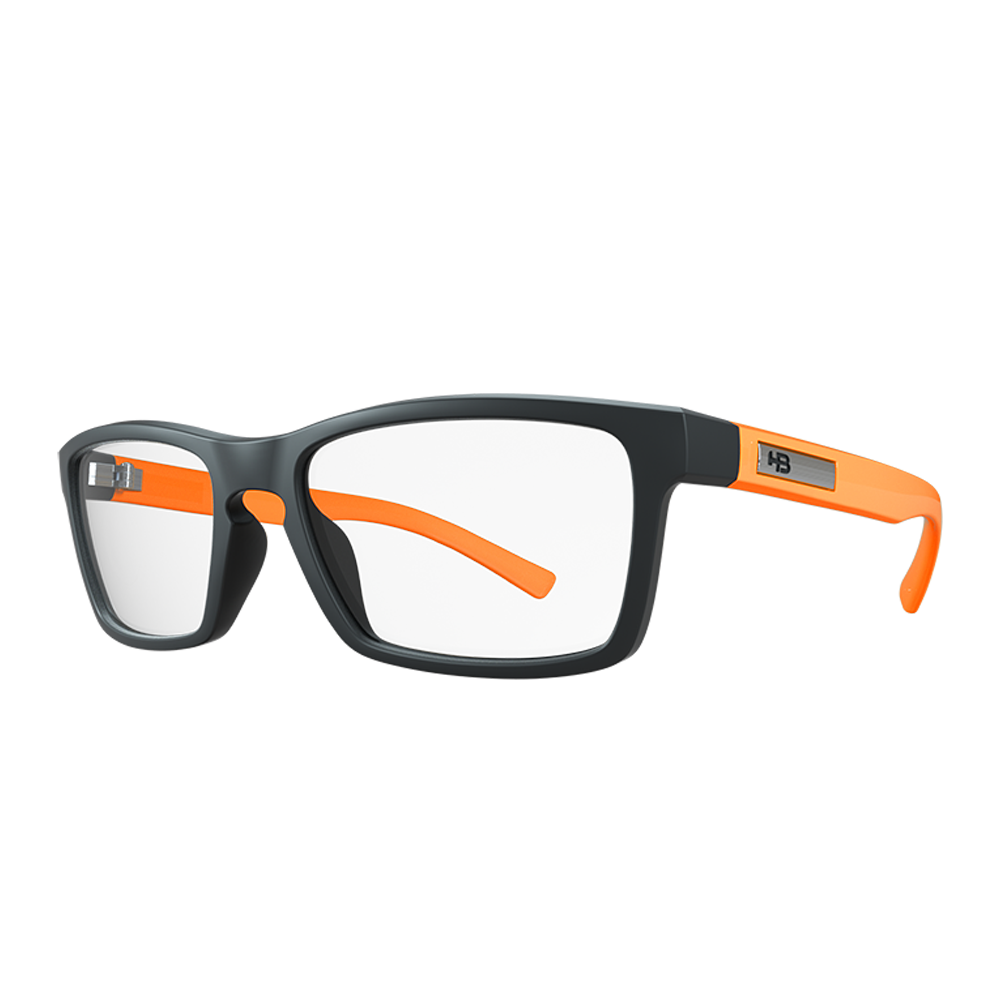 Óculos de Grau HB Teen Polytech M 93123 Matte Black / Orange - Lente 4,8 cm - Oculos Shop