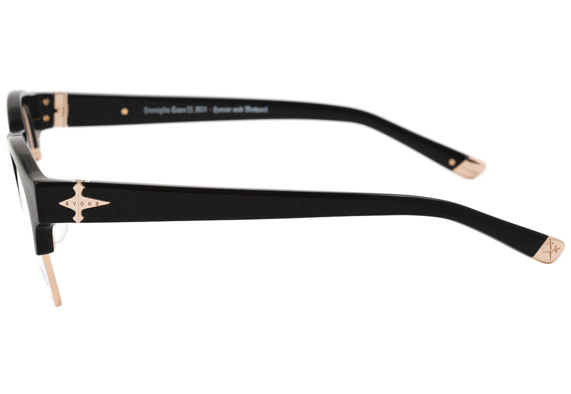 Evoke Capo III A01 Preto Briljo e Dourado - Grau - 49 mm