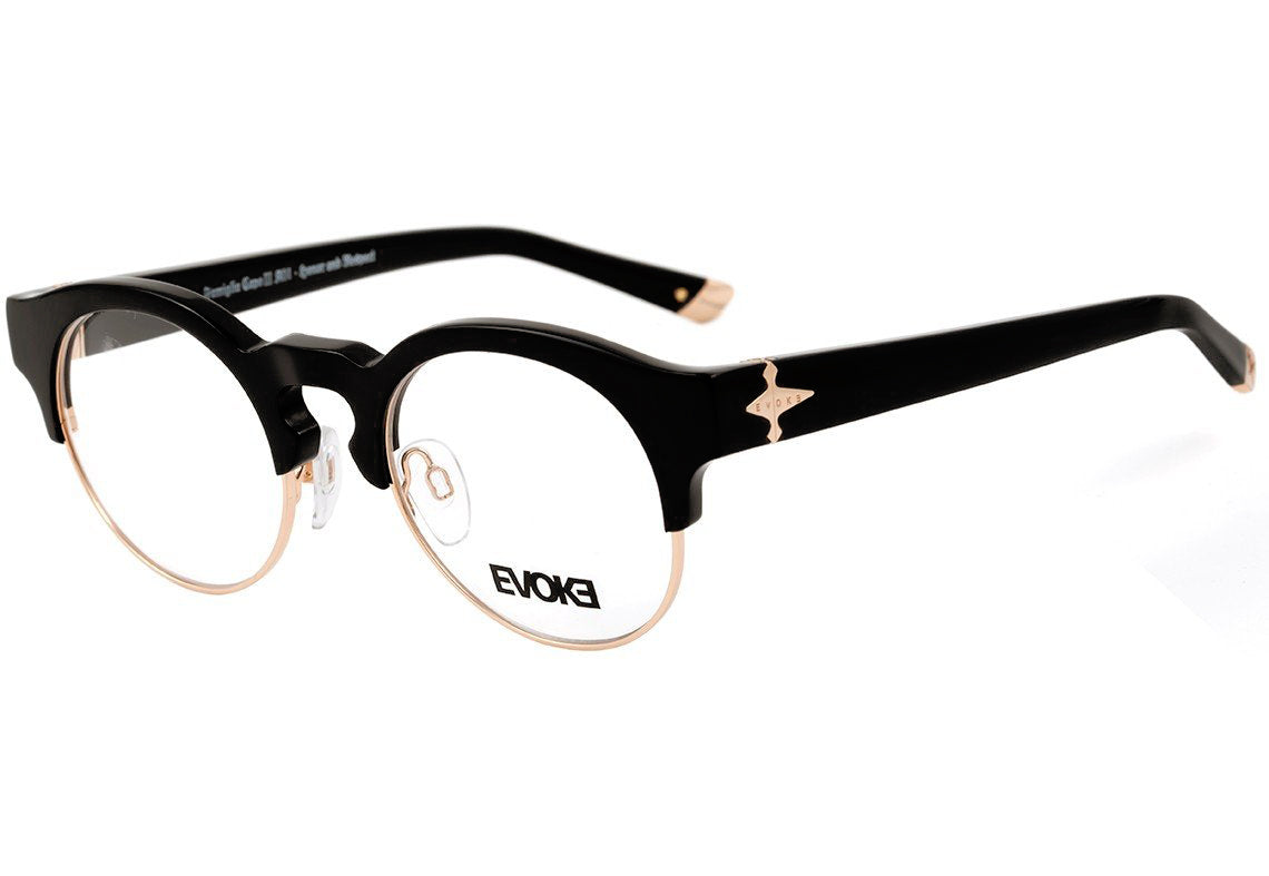 Evoke Capo III A01 Preto Briljo e Dourado - Grau - 49 mm