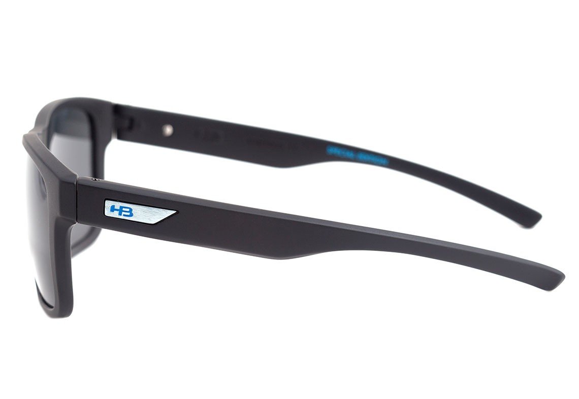 Óculos de Sol HB H-Bomb Matte Black / Blue Chrome Unico - 57 mm Tony Kanaan Tk 2017 - Matte Black/ Gray Polarizado