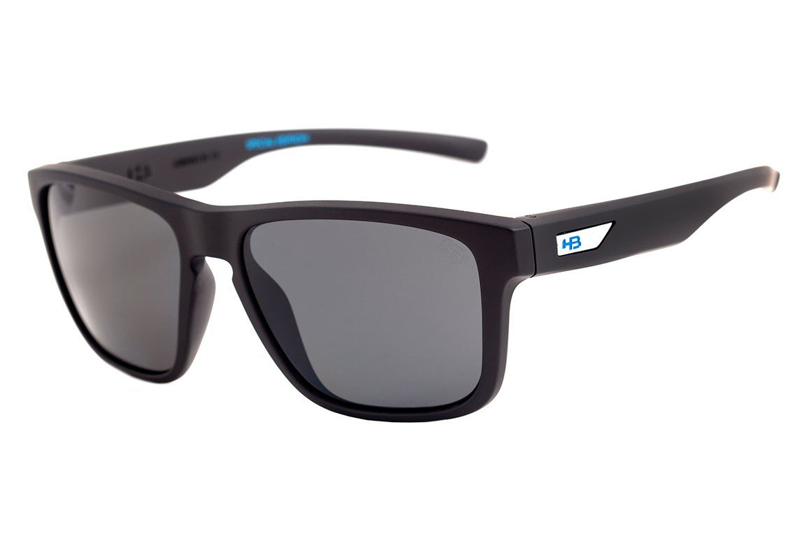 Óculos de Sol HB H-Bomb Matte Black / Blue Chrome Unico - 57 mm Tony Kanaan Tk 2017 - Matte Black/ Gray Polarizado