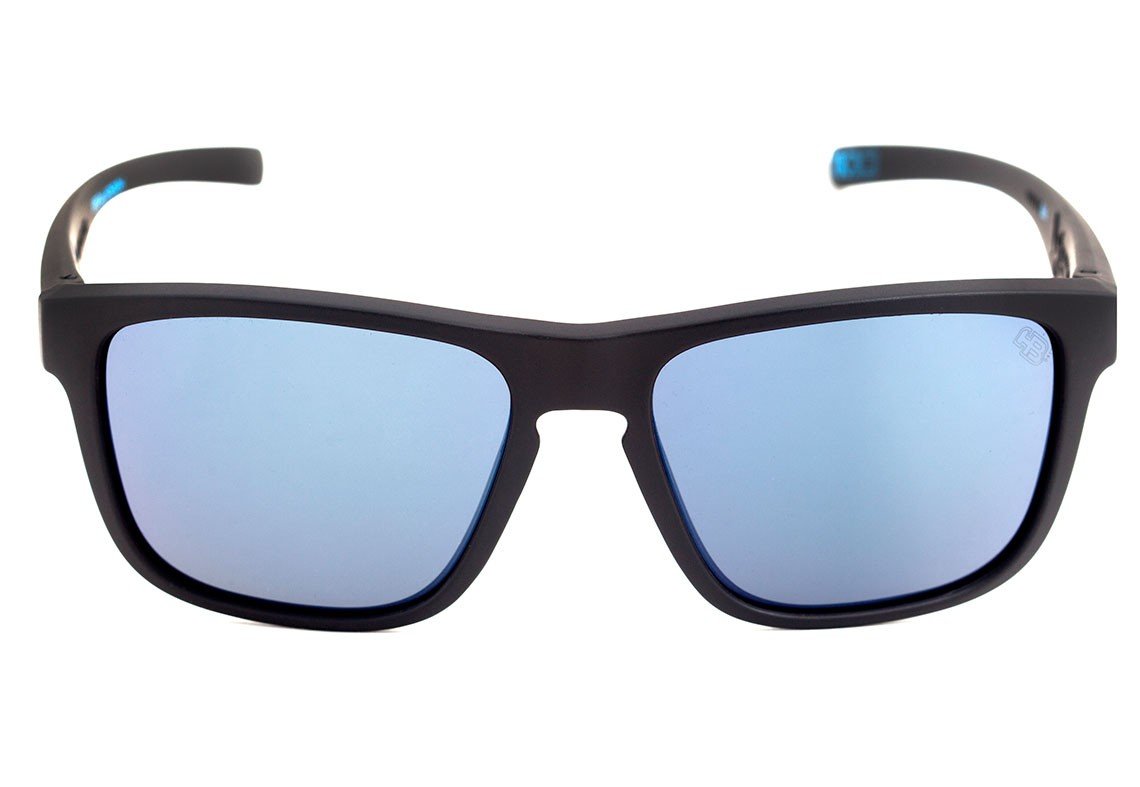 Óculos de Sol HB H-Bomb Tony Kanaan TK 2017 - Matte Black / Blue Espelhado - 57 mm