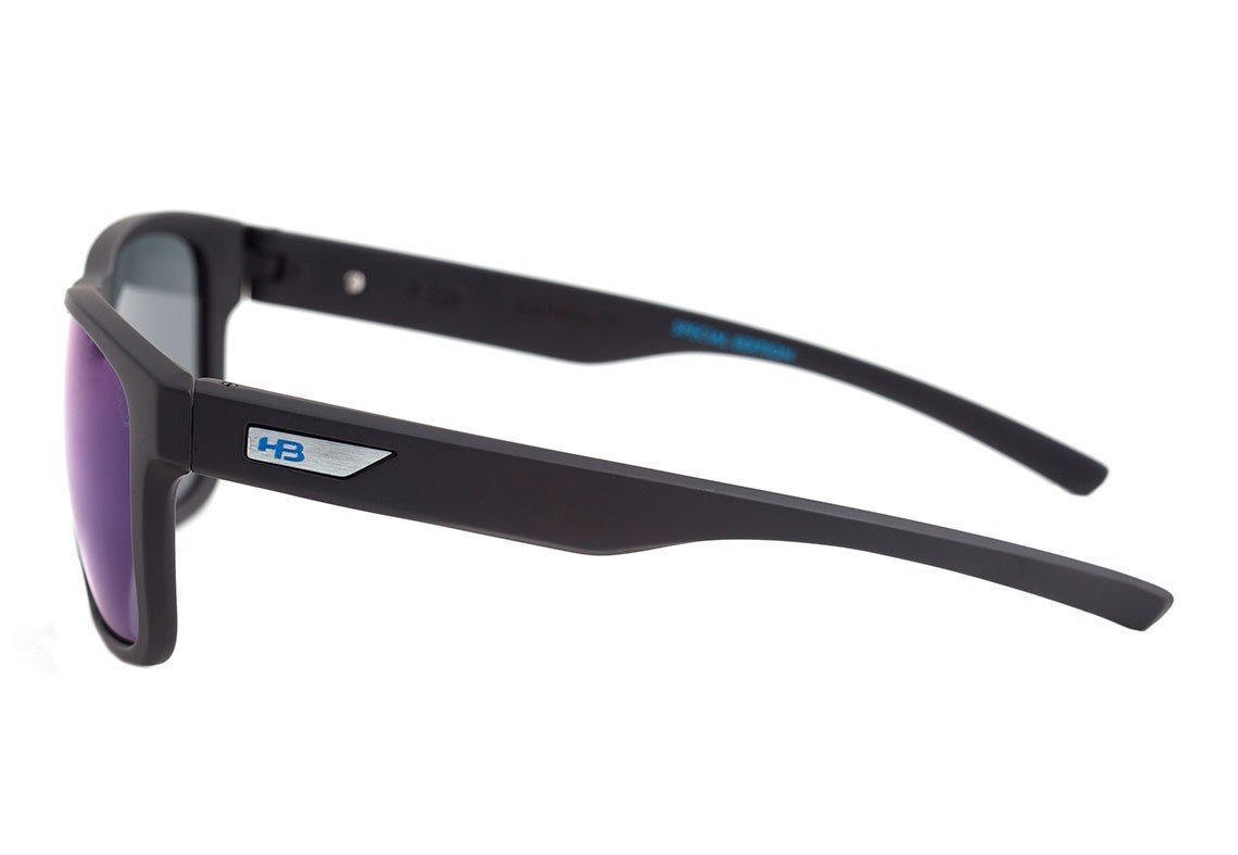 Óculos de Sol HB H-Bomb Tony Kanaan TK 2017 - Matte Black / Blue Espelhado - 57 mm
