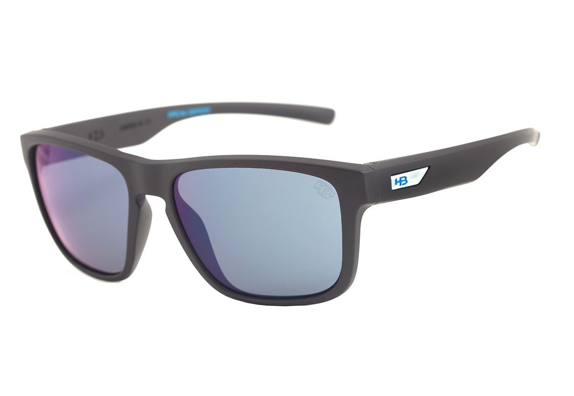 Óculos de Sol HB H-Bomb Tony Kanaan TK 2017 - Matte Black / Blue Espelhado - 57 mm