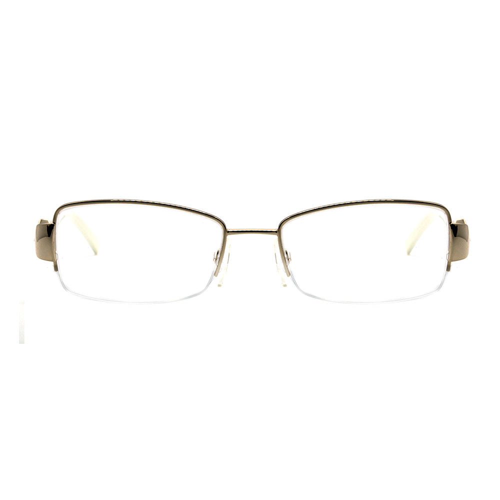 Ana Hickmann AH 1215 04C Dourado e Branco Brilho - Lente 5,1 cm  - Grau