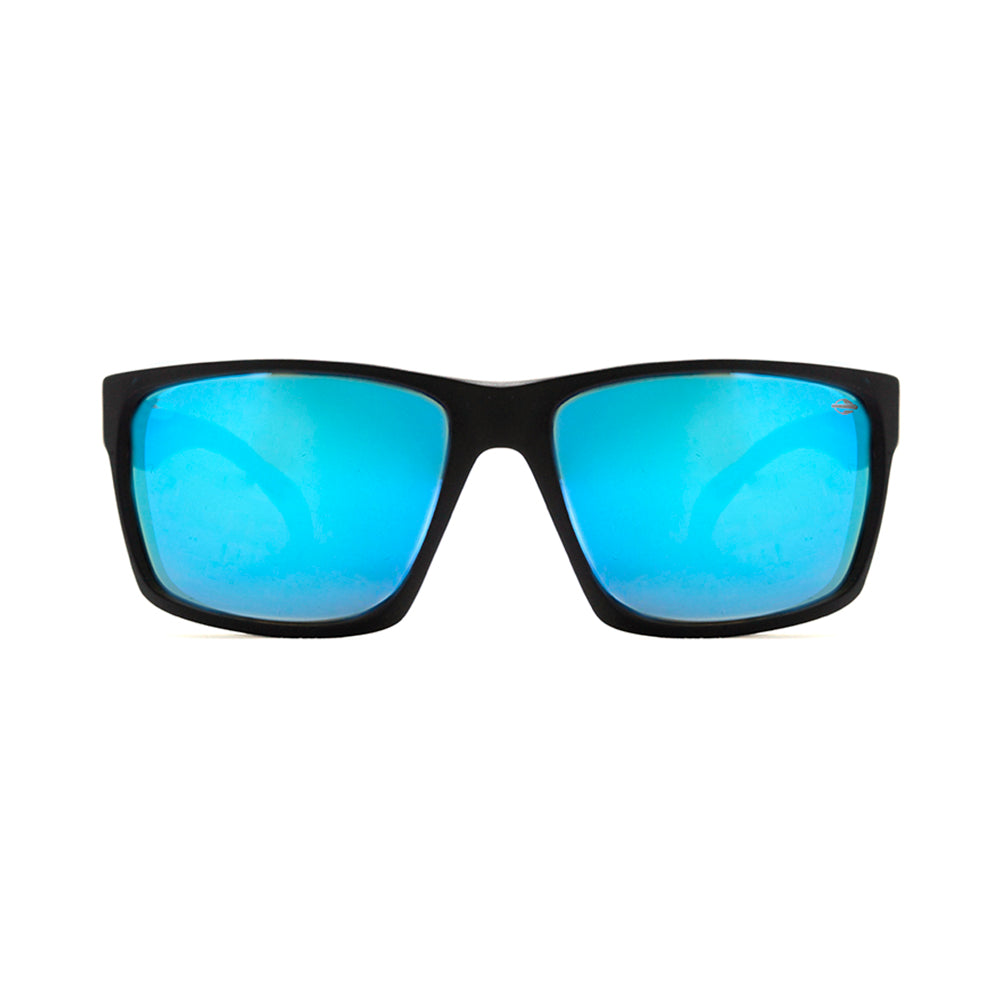 Óculos de Sol Mormaii Carmel Preto Fosco / Azul Espelhado Unico - 64 mm