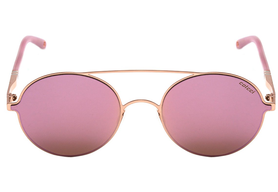 Óculos de Sol Colcci C0100 Dourado Rosê Brilho/ Rosê Espelhado 46 mm