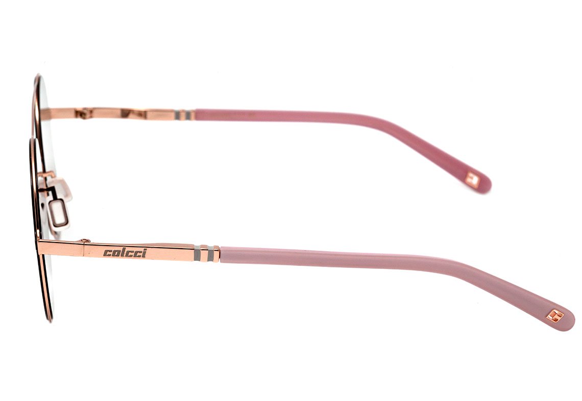 Óculos de Sol Colcci C0100 Dourado Rosê Brilho/ Rosê Espelhado 46 mm