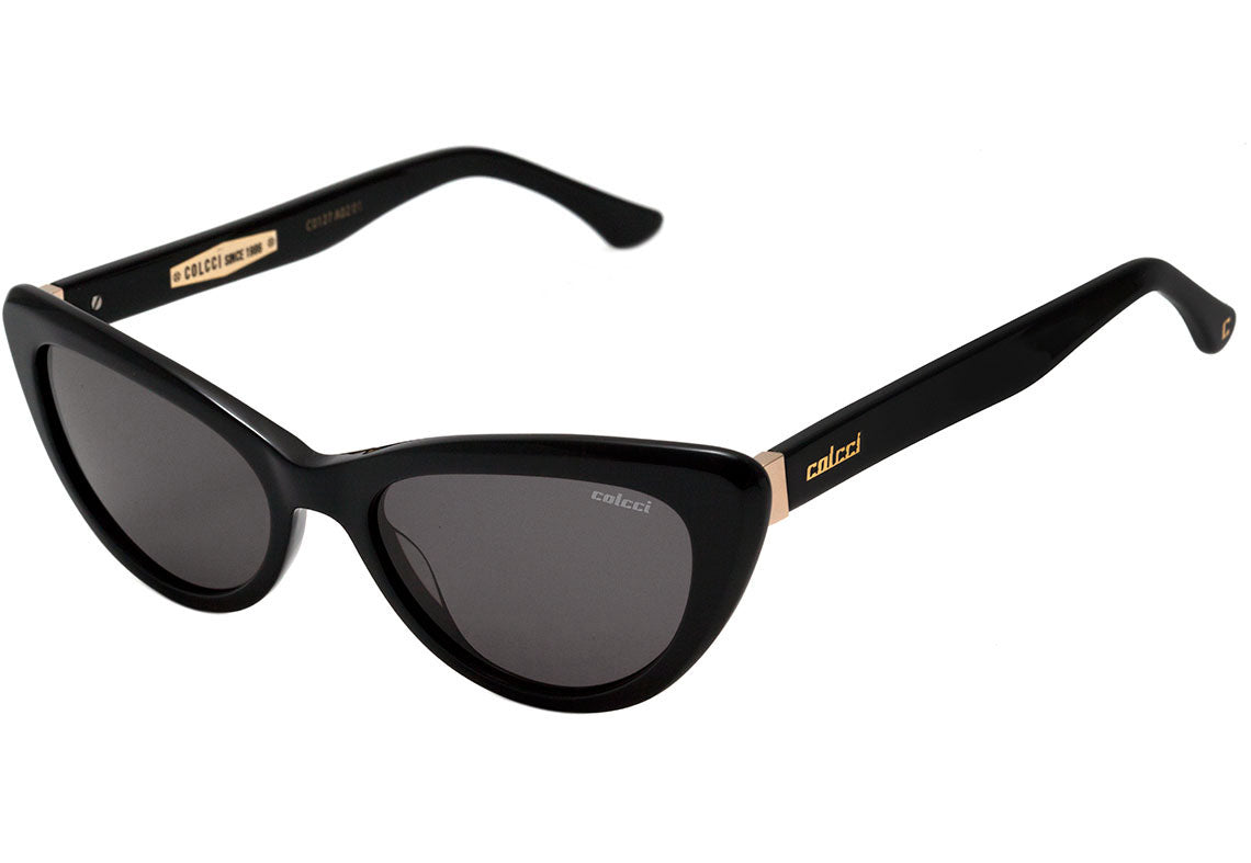 Colcci C0127 Preto Brilho / Cinza - Lente 5,2 cm