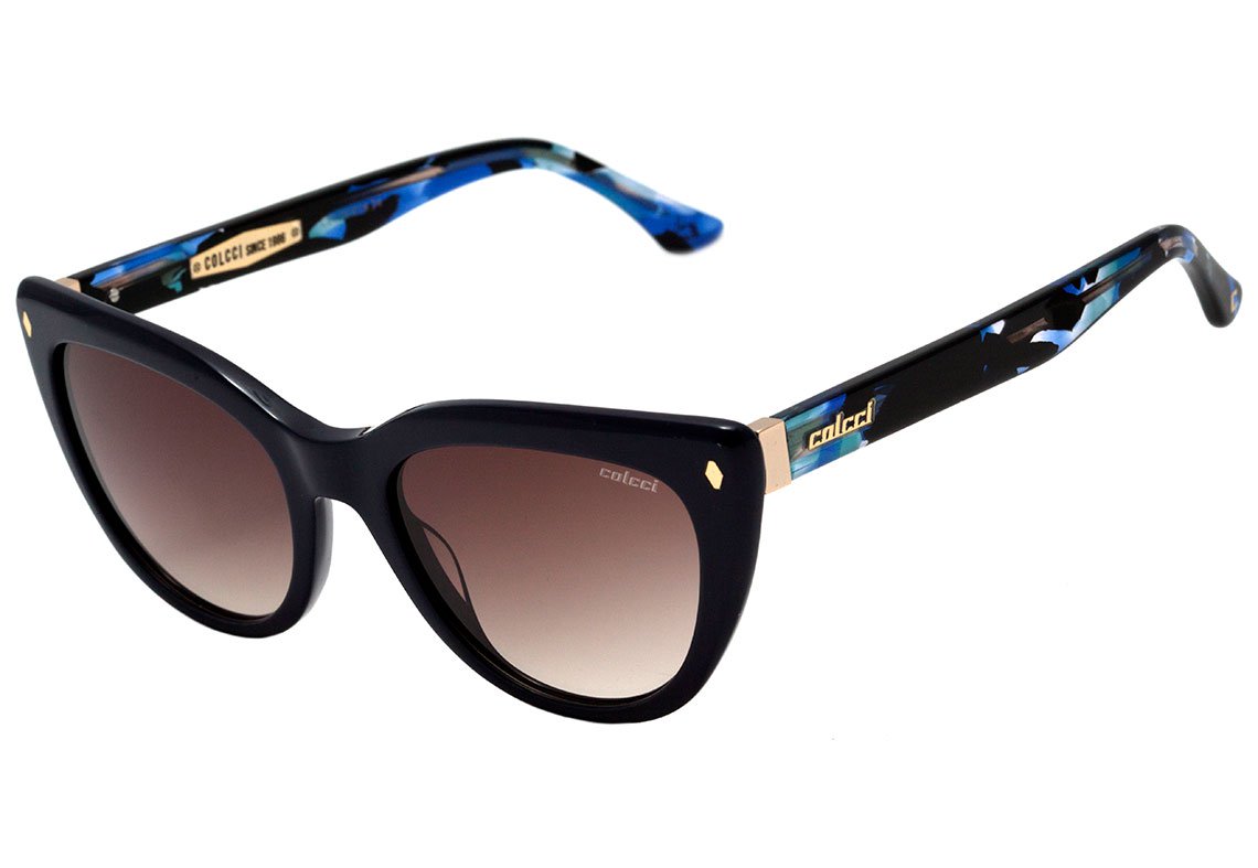 Óculos de Sol Colcci C0126 Azul Brilho/ Marrom Degradê