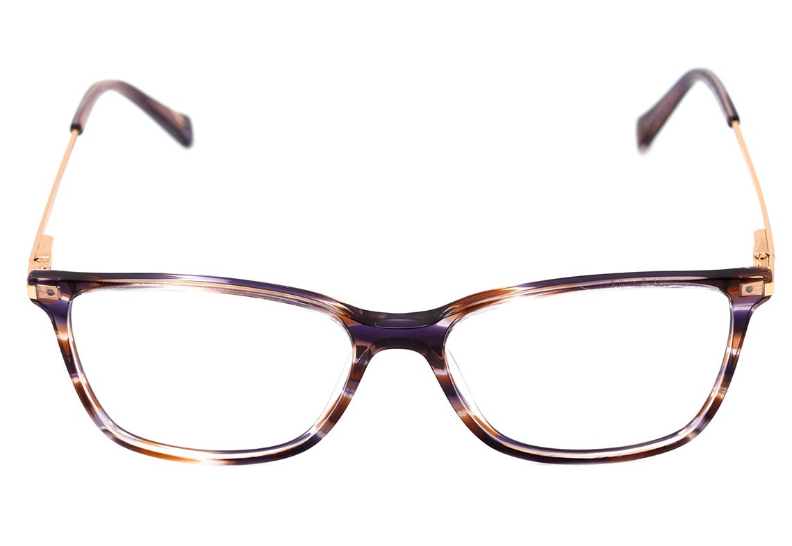 Hickmann HI 6117 E02 Marrom e Roxo Mesclado Brilho - 53 mm - Grau