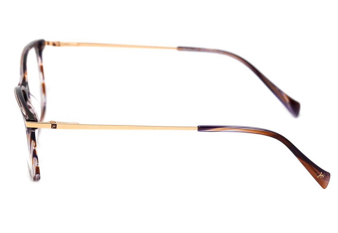 Hickmann HI 6117 E02 Marrom e Roxo Mesclado Brilho - 53 mm - Grau
