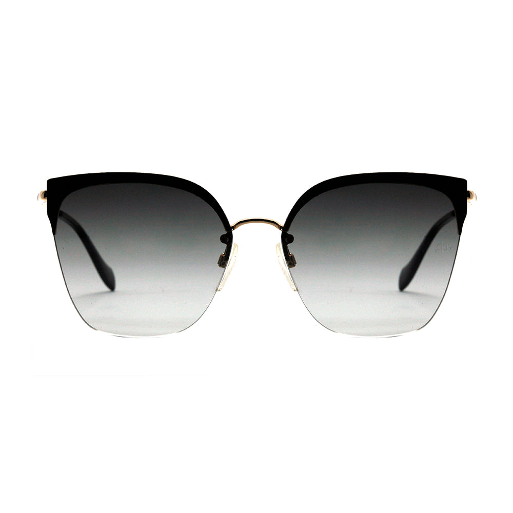 Óculos de Sol Ana Hickmann Ah 3186 09A Preto E Dourado Brilho/ Preto Degradê 62 mm