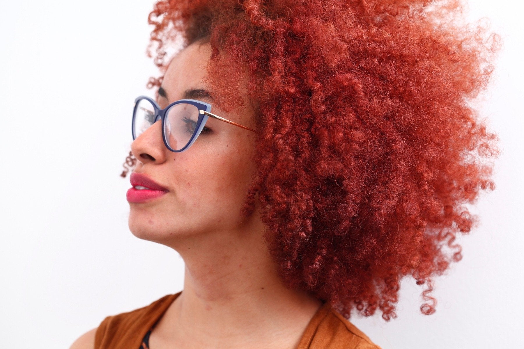 Ana Hickmann AH 6368 H02 Azul Brilho - Lente 5,4 cm - Grau