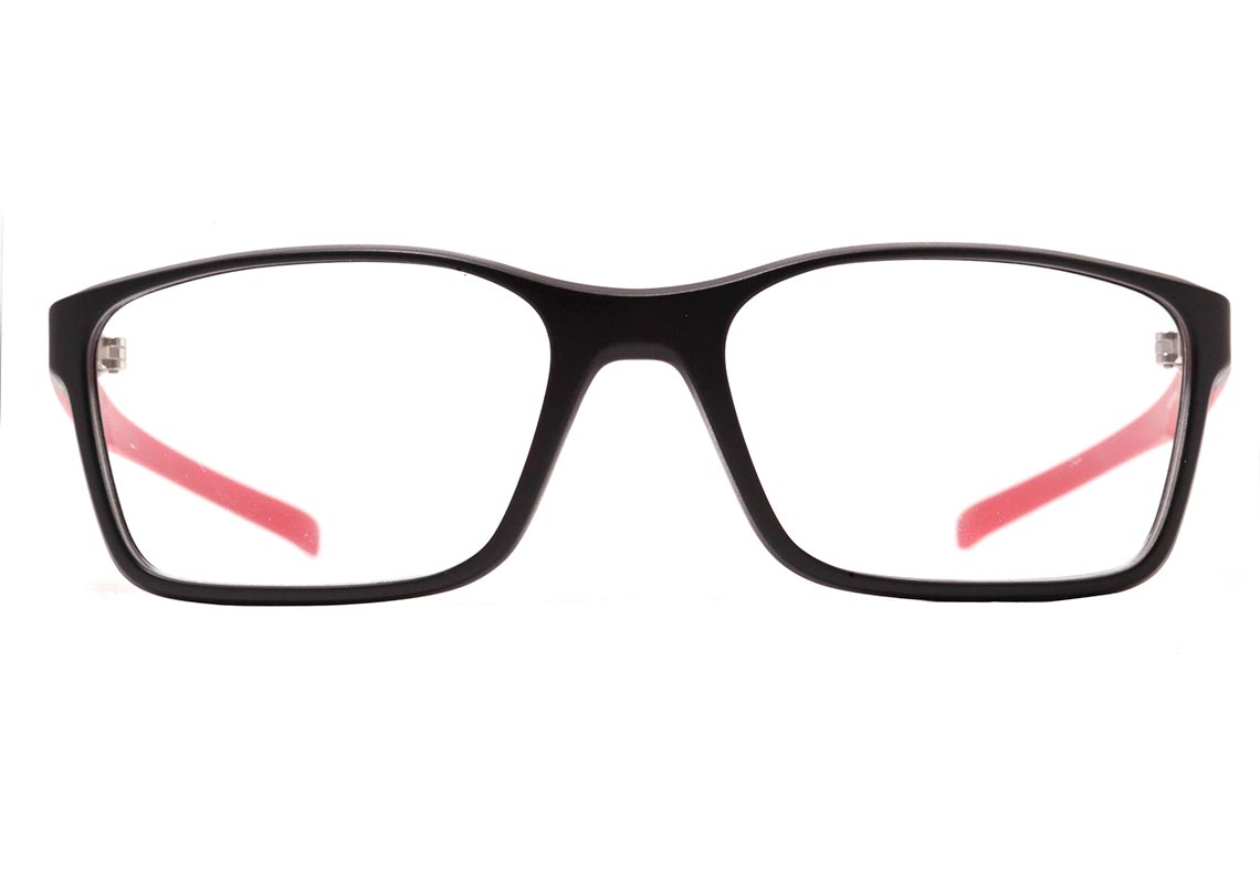 Óculos de Grau HB Polytech M 93152 Matte Fade Black Onyx - 56 mm Matte Black Red 56 mm