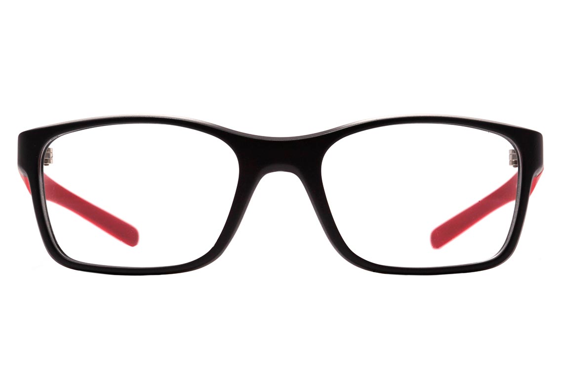 Óculos de Grau HB Polytech Teen 93153 Matte Black Red - 48 mm