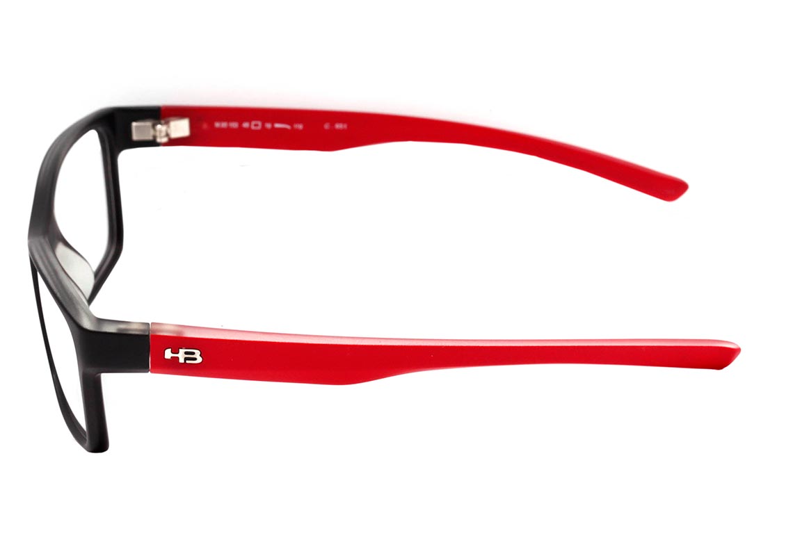 Óculos de Grau HB Polytech Teen 93153 Matte Black Red - 48 mm