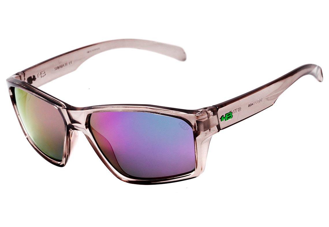 Óculos de Sol HB Stab Smoky Quartz / Green Chrome Unico - 68 mm