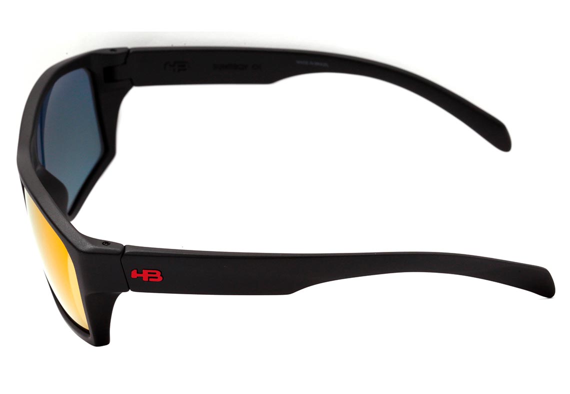 Óculos de Sol HB Stab Gloss Black / Gray Unico - 68 mm Matte Black/ Red Chrome Unico