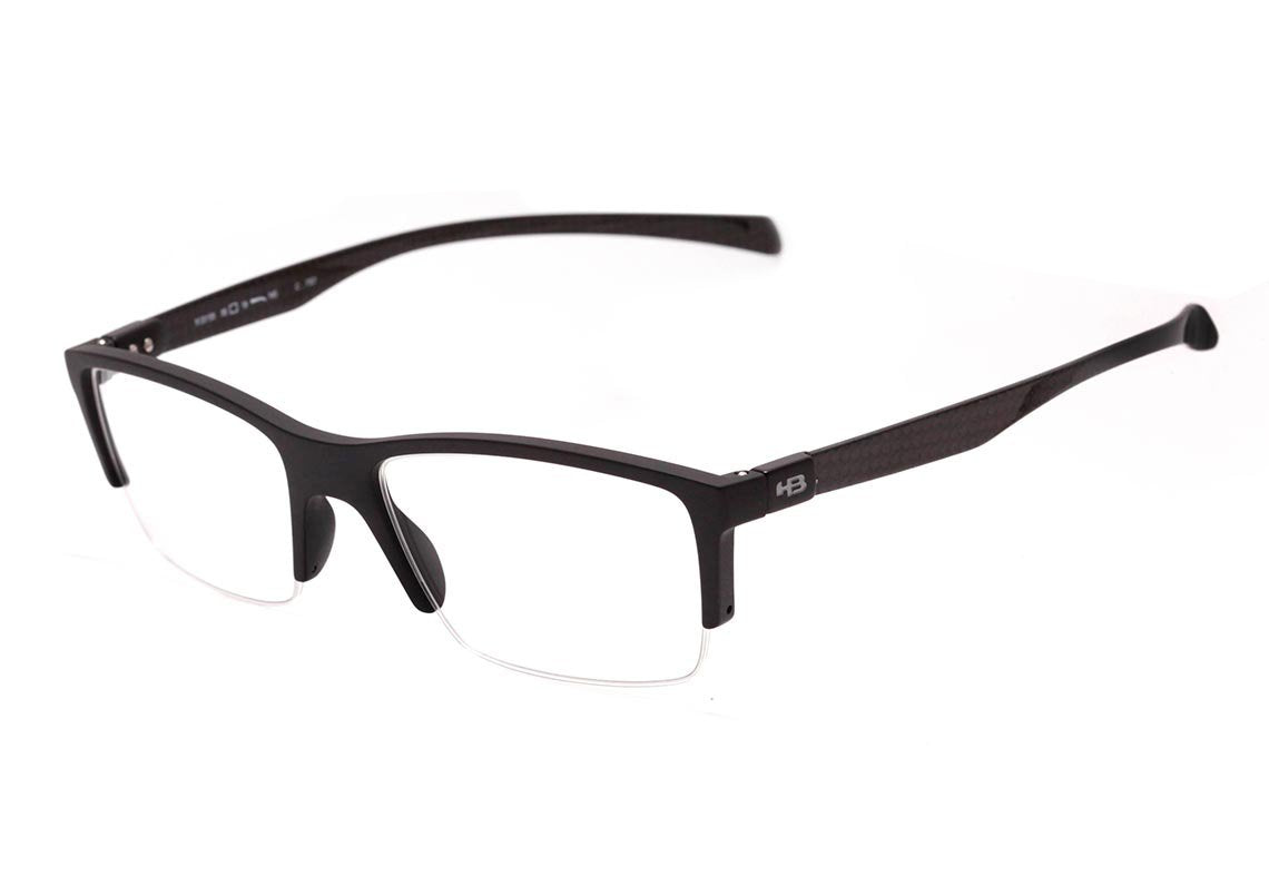 Óculos de Grau HB Duotech M 93155 Matte Black Carbon Fiber - 55 mm
