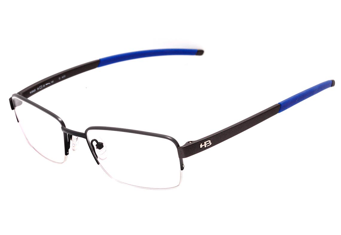 Óculos de Grau Hb Duotech M 93425 Matte Graphitte Navy Graphitte 55 mm