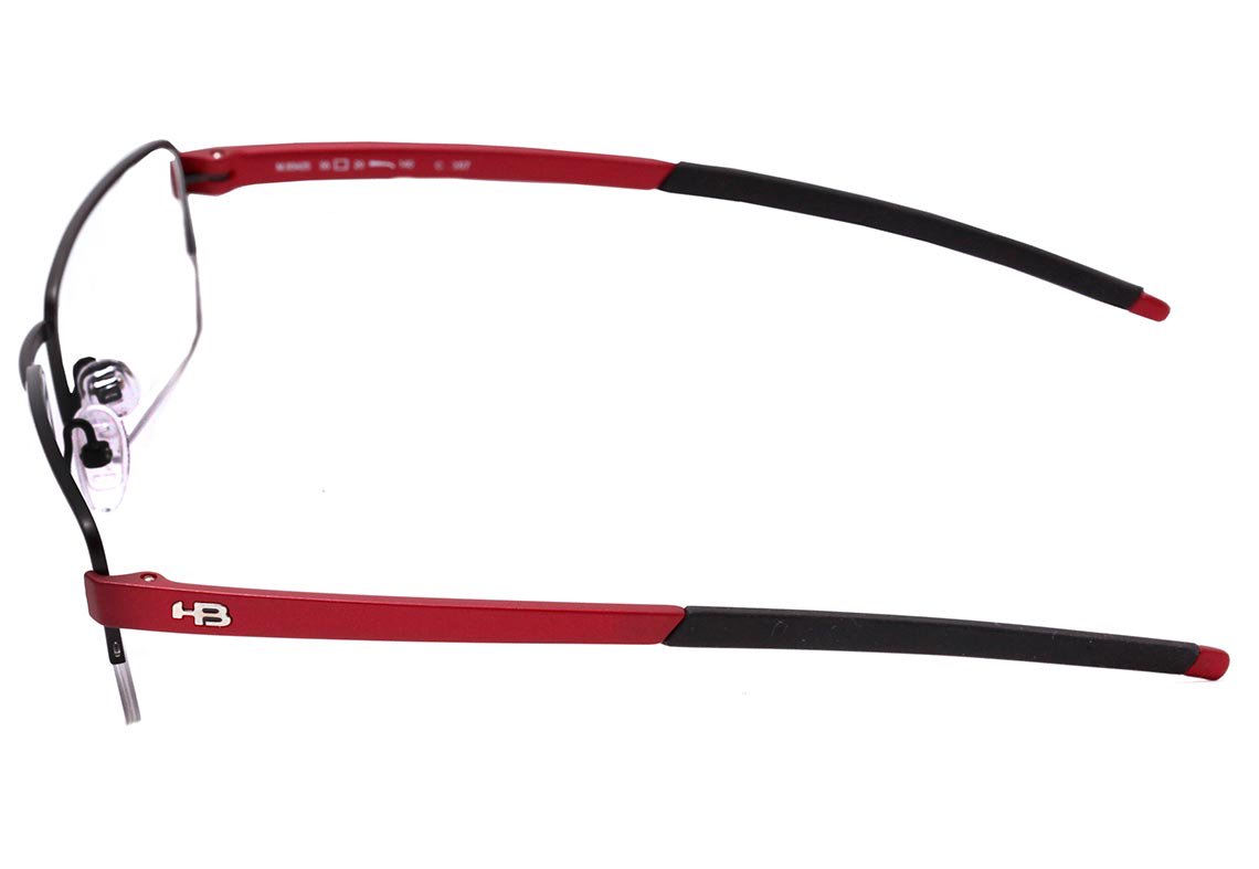 Óculos de Grau Hb Duotech M 93425 Matte Black Metalic Red 55 mm