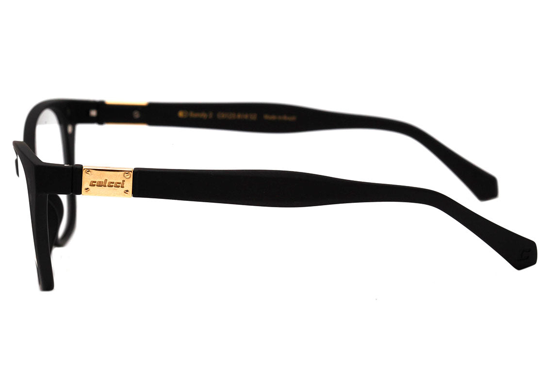 Óculos de Grau Colcci Bandy 2 Clip On Preto Fosco e Brilho / Cinza Polarizado - Lente 5,2 cm