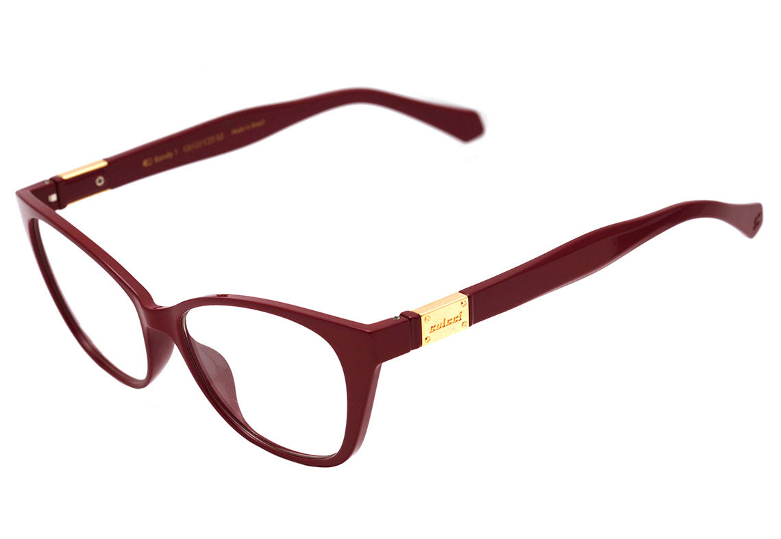 Óculos de Grau Colcci Bandy 1 Clip On Vinho Brilho / Preto Brilho / Vinho Degradê Polarizado - Lente 5,2 cm