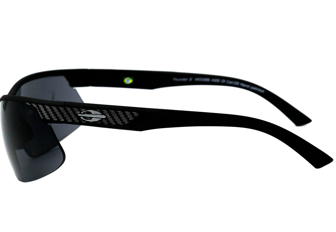 Óculos de Sol Mormaii Thunder II Preto e Cinza Fosco / Cinza Unico - 72 mm