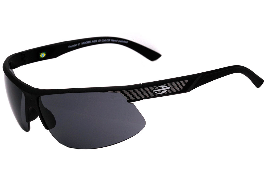 Óculos de Sol Mormaii Thunder II Preto e Cinza Fosco / Cinza Unico - 72 mm