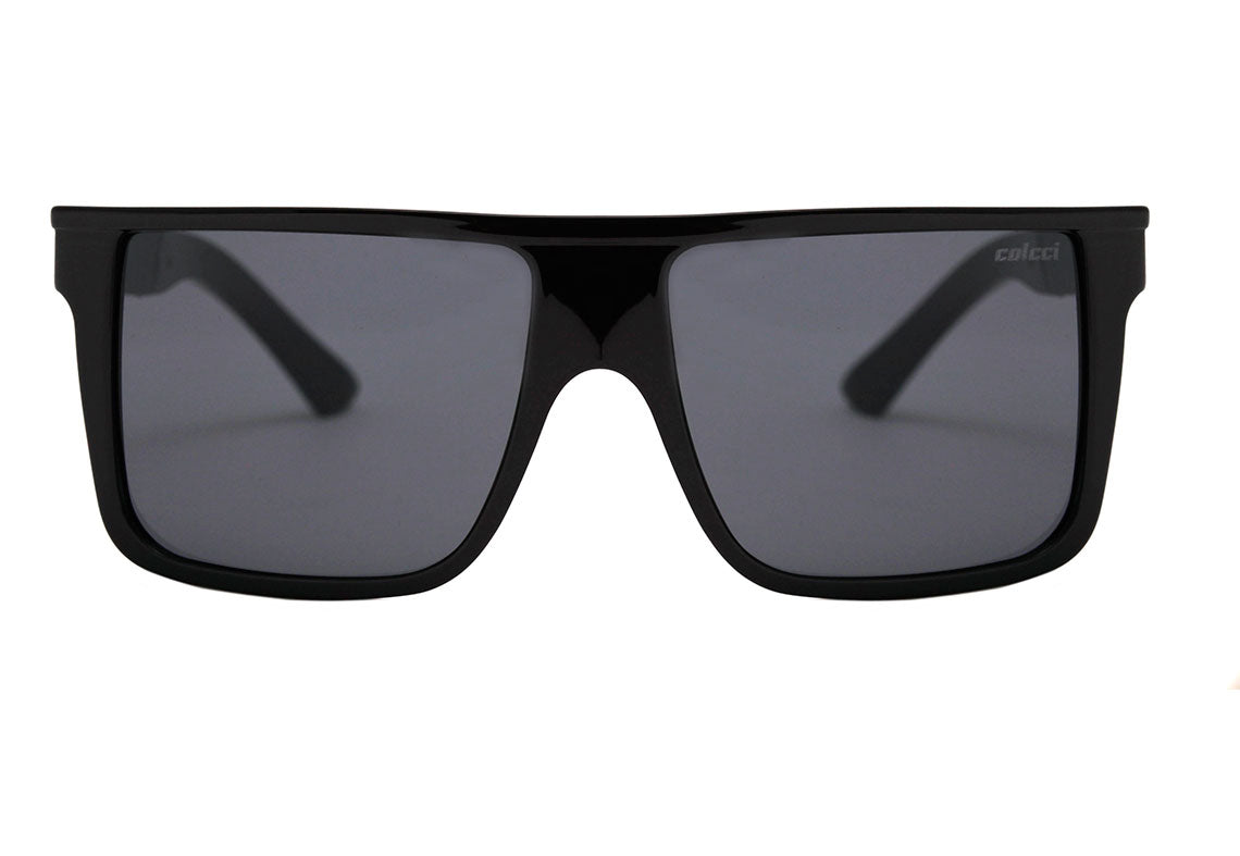 Óculos de Sol Colcci Garnet Aluminium Preto Brilho / Cinza Unico - 55 mm