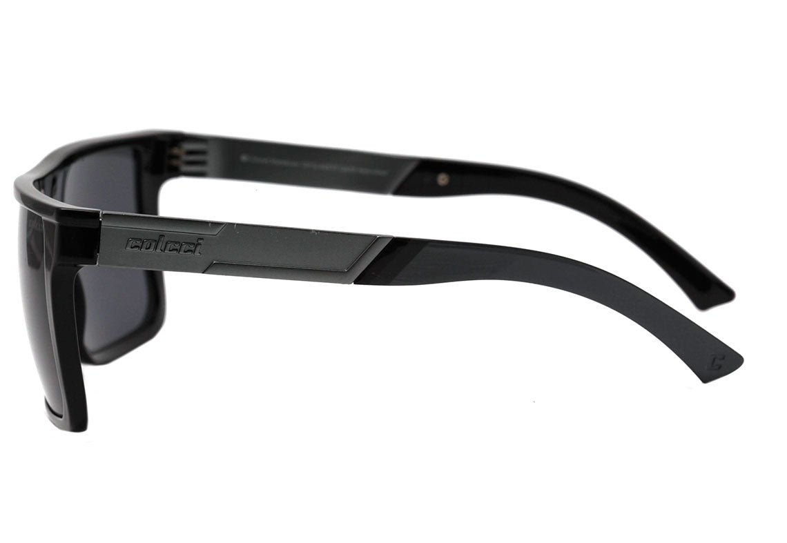 Óculos de Sol Colcci Garnet Aluminium Preto Brilho / Cinza Unico - 55 mm