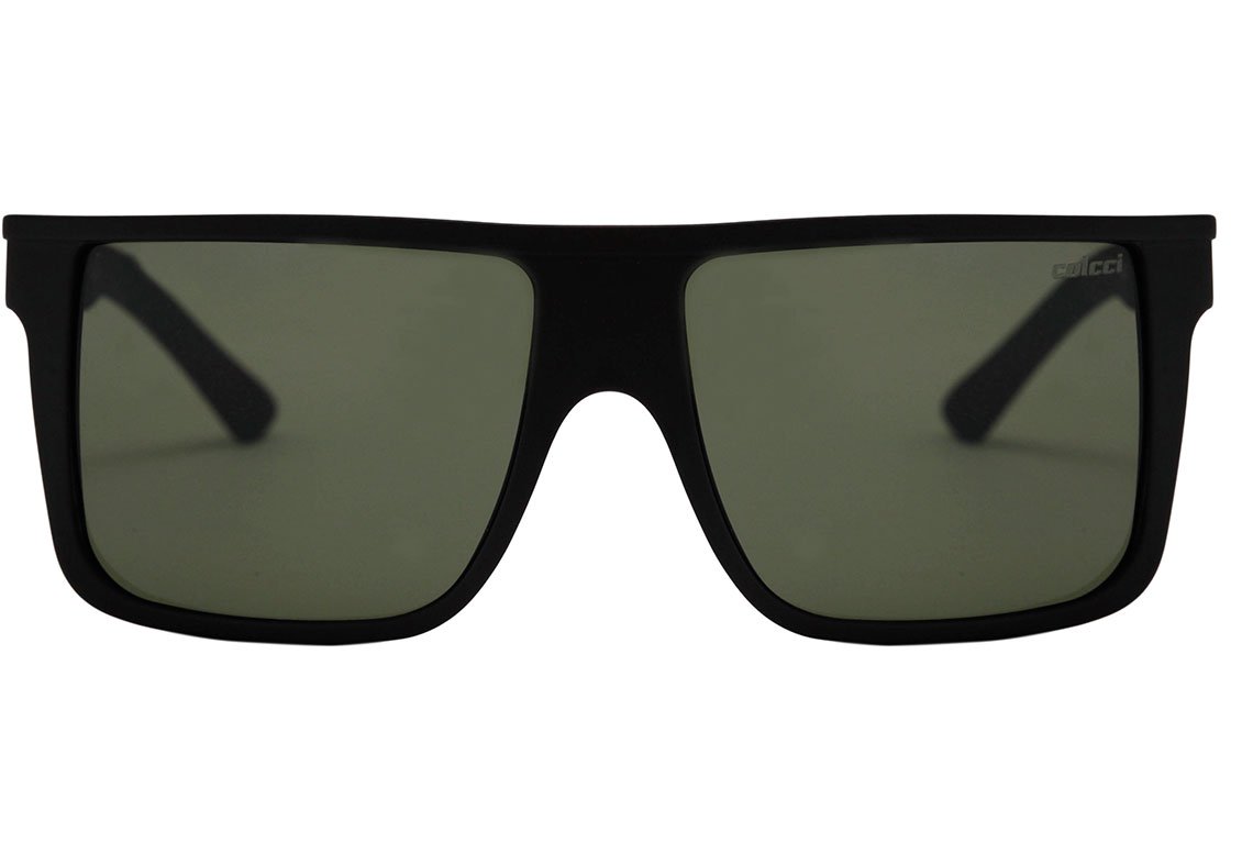 Óculos de Sol Colcci Garnet Aluminium Preto Fosco / Verde G15 Unico - 55 mm