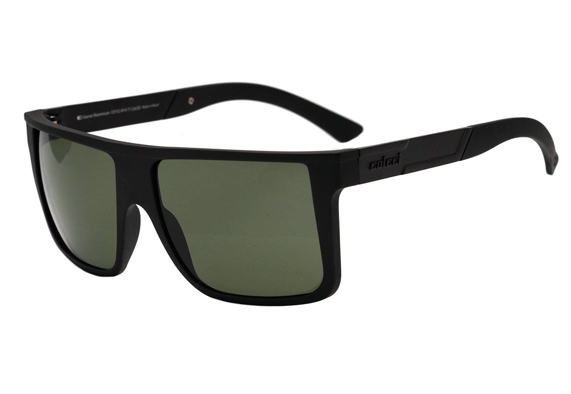 Óculos de Sol Colcci Garnet Aluminium Preto Fosco / Verde G15 Unico - 55 mm