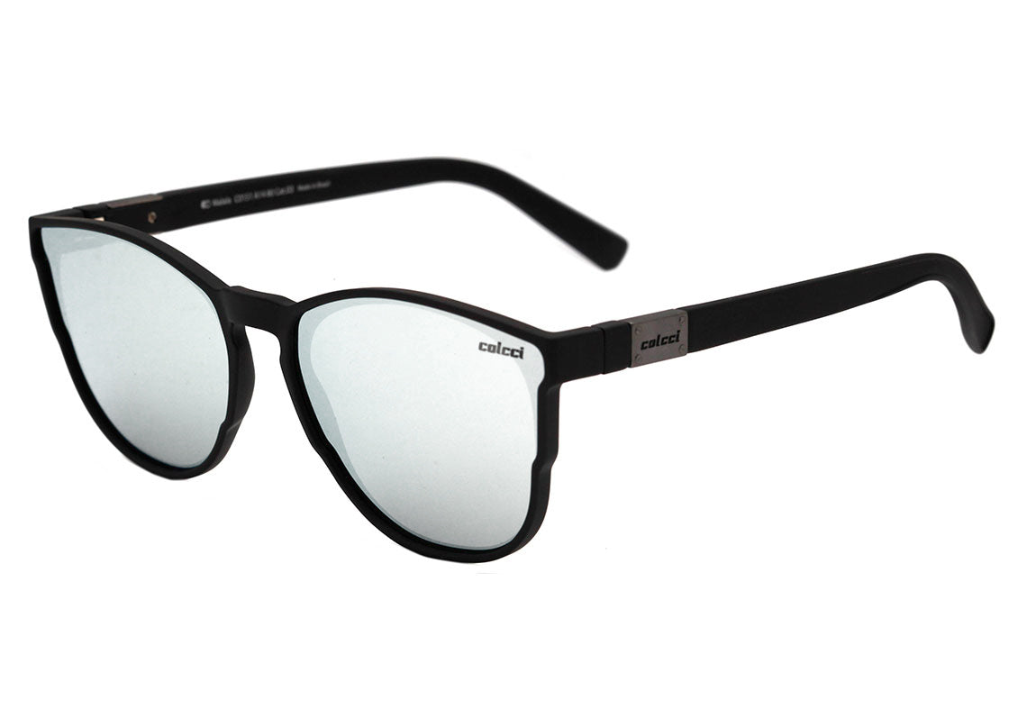 Óculos de Sol Colcci Malala Preto Fosco / Prata Espelhado - 55 mm