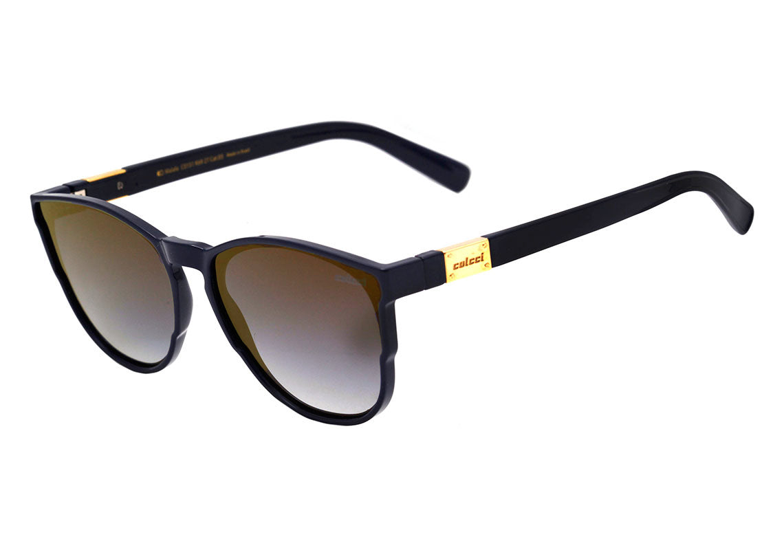 Óculos de Sol Colcci Malala Azul Brilho / Dourado Espelhado - 55 mm