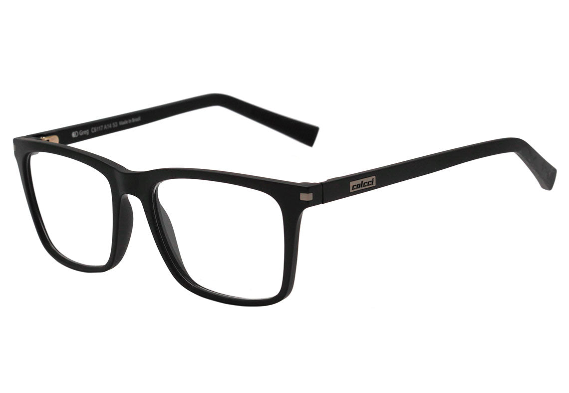 Óculos de Grau Colcci Greg Preto Fosco - Lente 5,3 cm