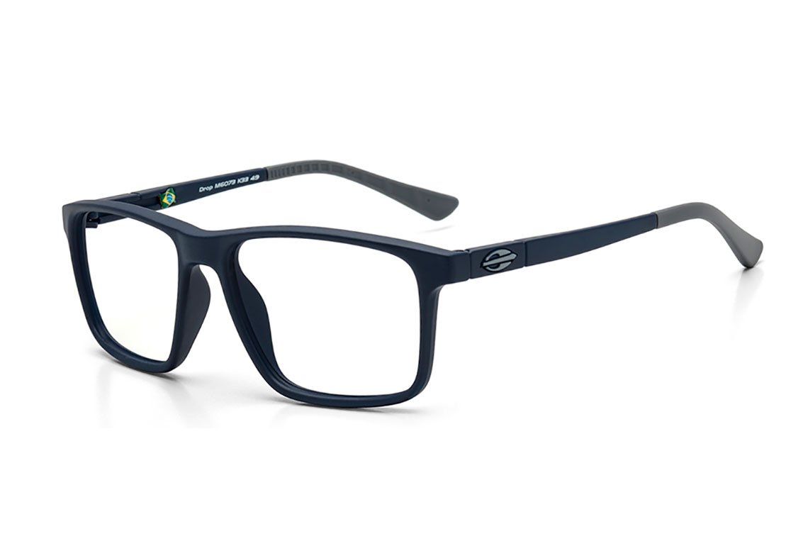 Óculos de Grau Mormaii Drop NXT Infantil Azul Fosco e Cinza - Lente 4,9 cm