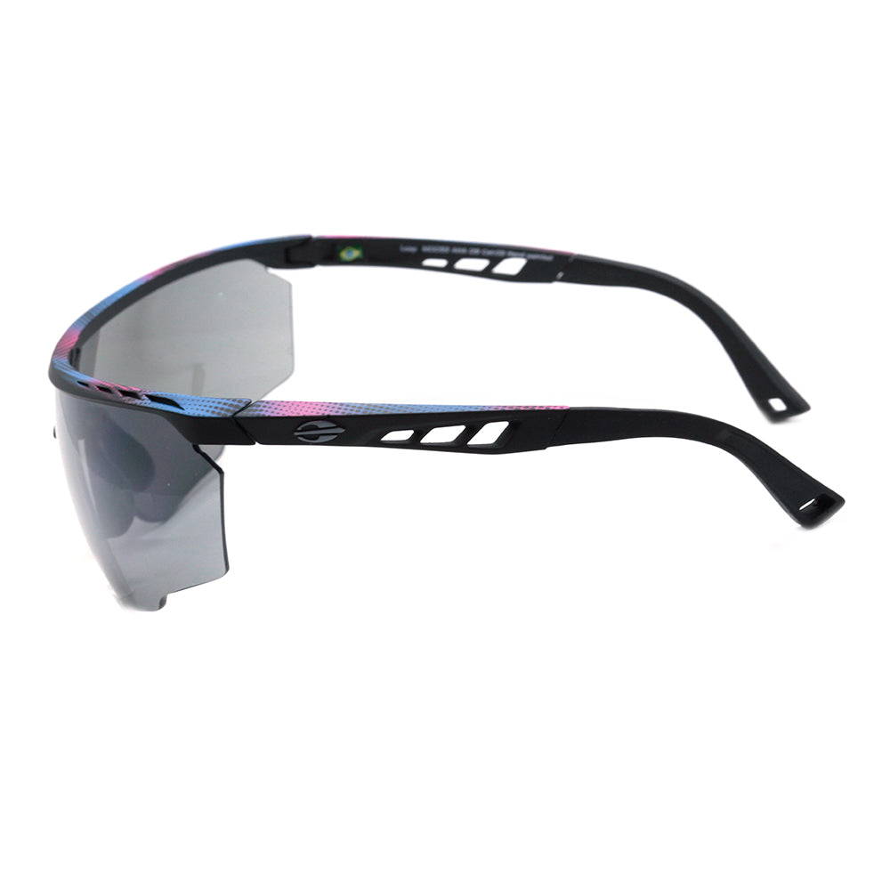 Óculos de Sol Mormaii Leap Preto e Azul Fosco / Preto Espelhado Unico - 53 mm