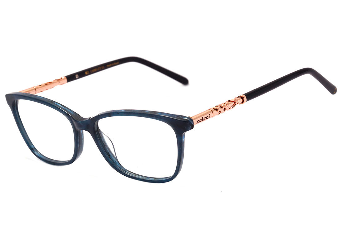 Óculos de Grau Colcci C6085 Azul Mesclado Brilho - 53 mm