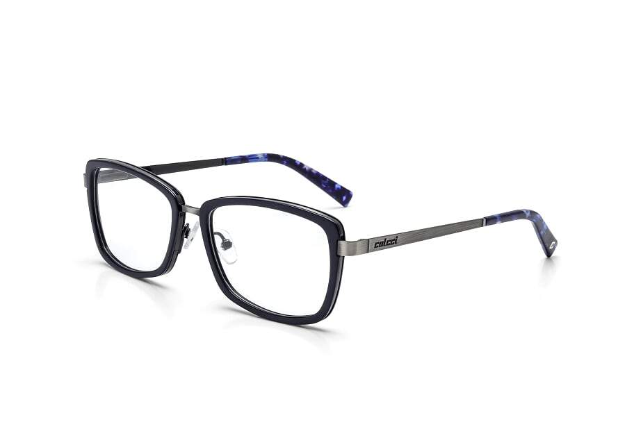 Óculos de Grau Colcci C6076 Azul Brilho e Prata - 54 mm