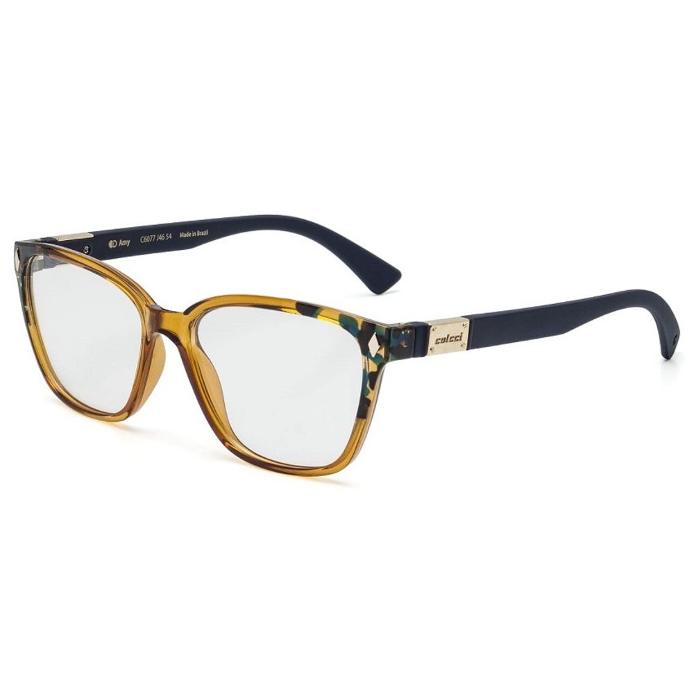 Óculos de Grau Colcci Amy Caramelo e Azul - 54 mm