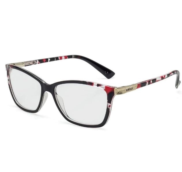 Óculos de Grau Colcci Patti Vermelho E Preto Mesclado Lente 5,3 Cm