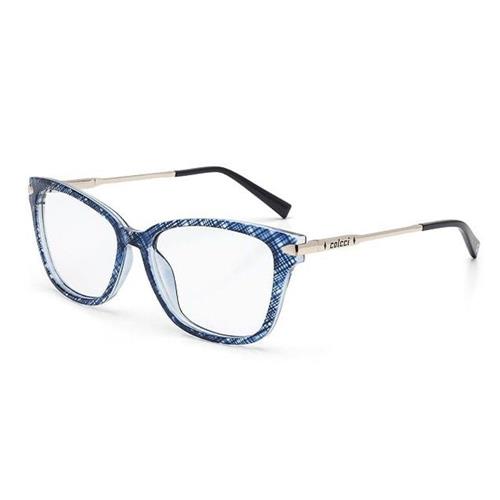 Óculos de Grau Colcci Frida Azul Brilho - 55 mm