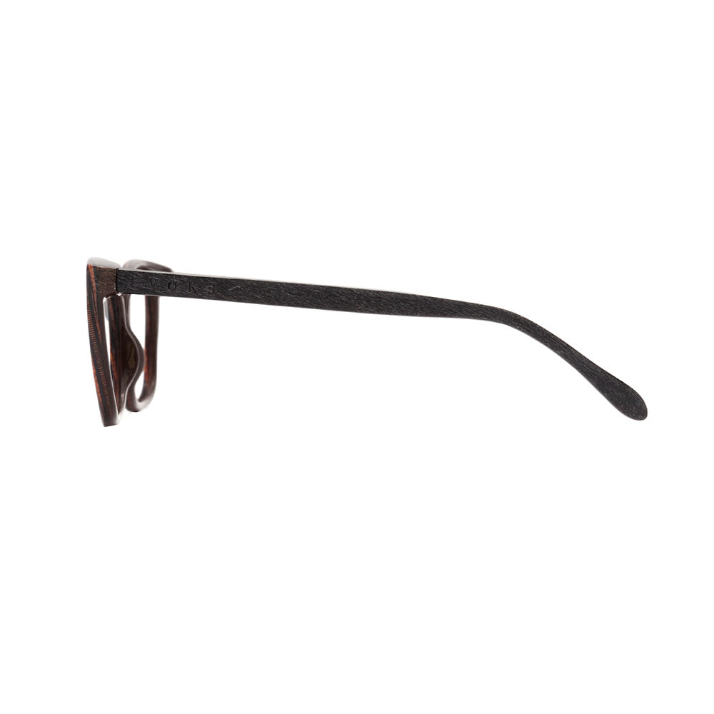 Óculos de Grau Evoke Life IV F23 Brown Striped Temple Black Sanded - 52 mm