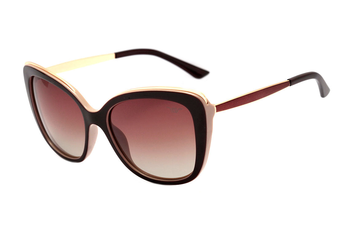 Wee W0137 Marrom e Bege Brilho/ Marrom Degradê Polarizado Lente 5,7 cm
