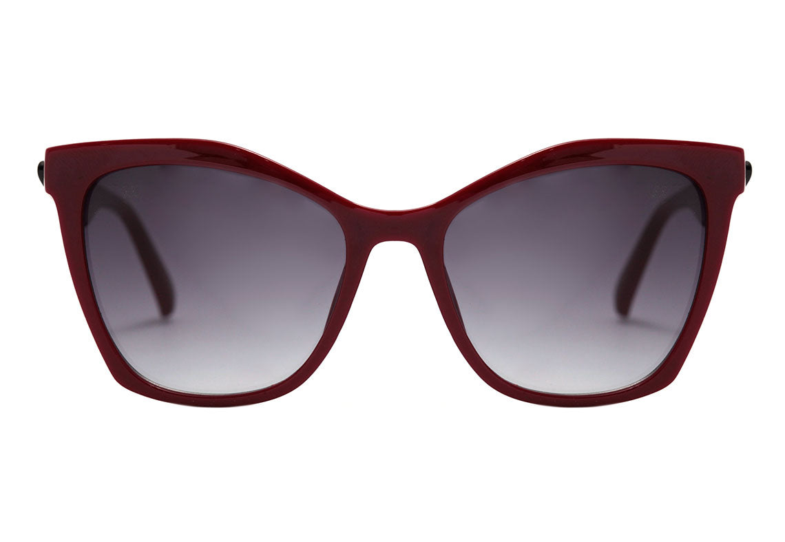 Wee W0157 Vinho Brilho / Cinza Degradê - Lente 5,4 cm