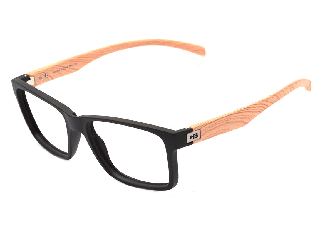 HB Polytech 0339 Clip On Matte Black Wood / Gray Polarized - Lente 5,3 cm  - Grau