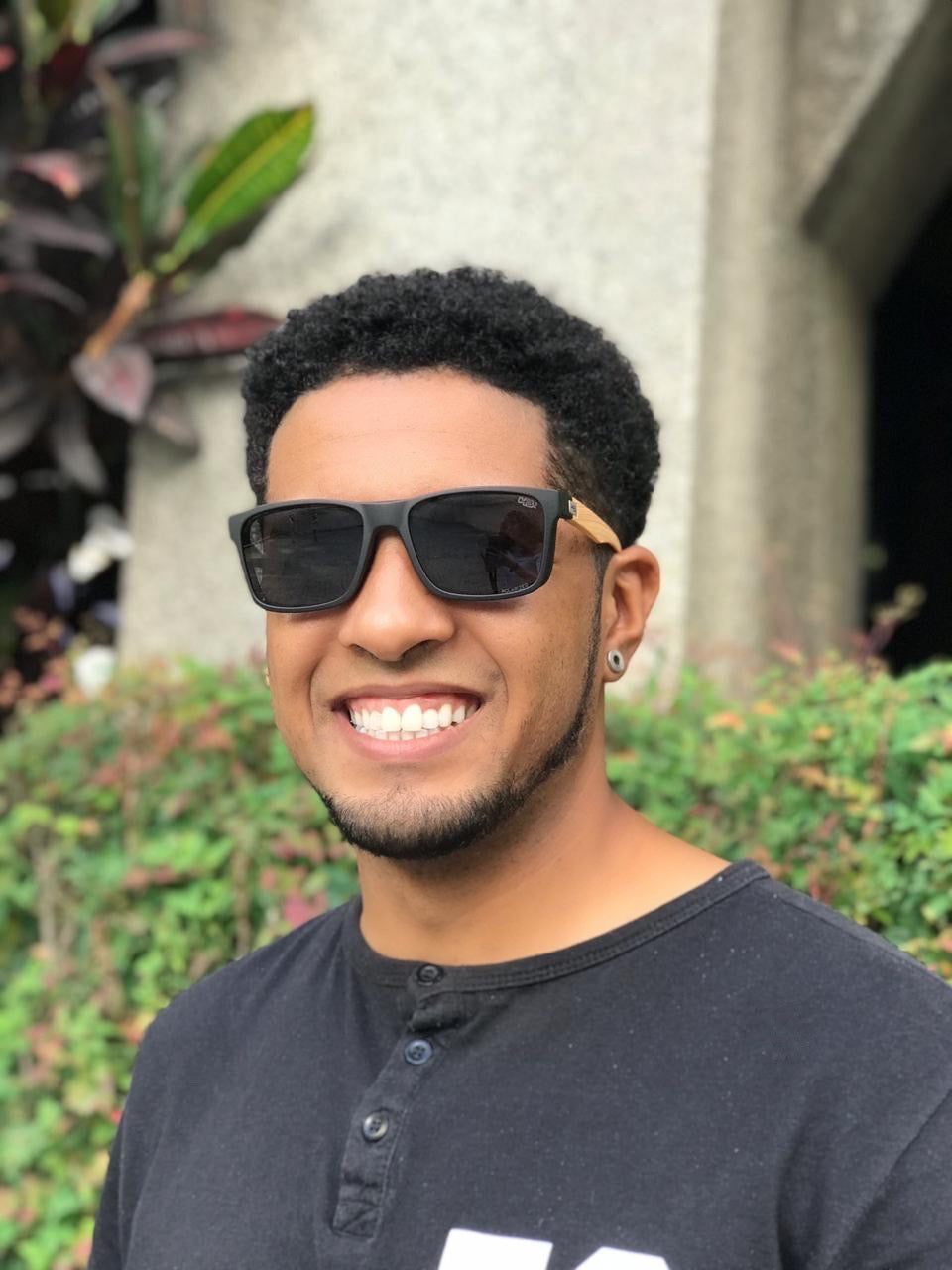 HB Polytech 0339 Clip On Preto Fosco Madeira Cinza Polarizado - Grau - 53 mm